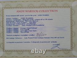 Lithographie signée d'Andy Warhol 4 x Chat Certificat Leo Castelli