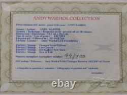 Lithographie signée d'Andy Warhol 4 x Chat Certificat Leo Castelli