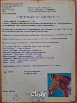 Lithographie signée en édition limitée d'Andy Warhol des années 1980 - Zebra