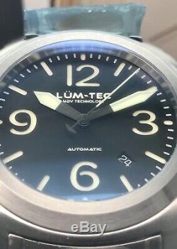 Lum-tec Suisse M81 Automatique 44mm Bracelet Cadran Noir Limited Edition 100 Pièces