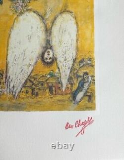 Marc Chagall L'Ange Féminin, 1969 Lithographie Originale Signée Édition Limitée