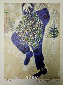 Marc Chagall Les Jambes Lithographie Posthume Certifiée et Numérotée 47/200