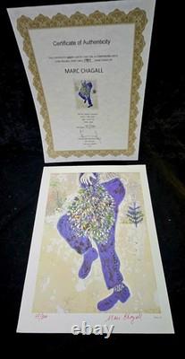 Marc Chagall Les Jambes Lithographie Posthume Certifiée et Numérotée 47/200