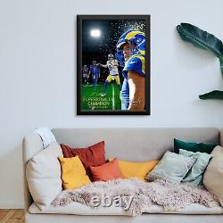 Matthew Stafford Super Bowl LVI Edition Limitée Affiche Murale 18 X 24 Numérotée