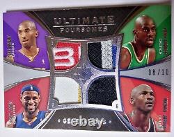 Michael Jordan Kobe Bryant 2008-09 Ultimate Foursomes Generations Patch #d 08/10
