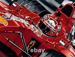 Michael Schumacher, édition limitée de l'œuvre d'art F1 de Colin Carter, format 90 x 70 cm.