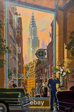 Michael Young CHRYSLER Sérigraphie sur toile en édition limitée signée à la main 24 x 35