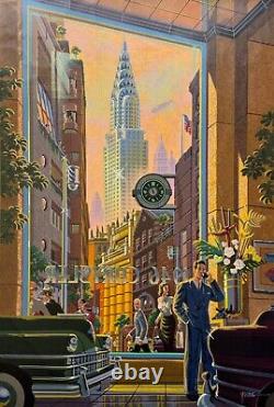 Michael Young CHRYSLER Sérigraphie sur toile en édition limitée signée à la main 24 x 35