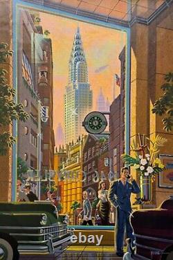Michael Young CHRYSLER Sérigraphie sur toile en édition limitée signée à la main 24 x 35