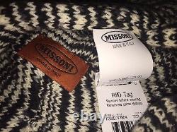 Missoni Hiver Chaud Noir Et Blanc Tricot Élégant Turban! Pièce D’échauffement Confortable