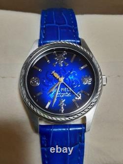 Montre Édition Limitée One Piece Nouveau Monde Bracelet en Cuir Bleu #1867/9999