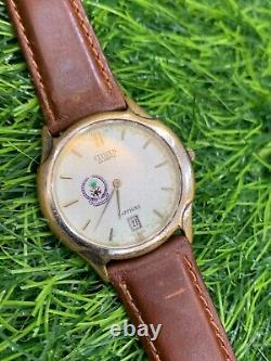 Montre à quartz Citizen vintage avec logo Arabie Saoudite édition spéciale limitée des années 1980