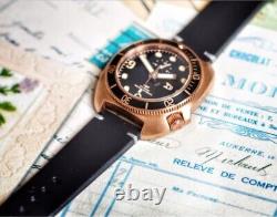 Montre automatique en bronze TC-9. Seiko NH37. 30atm. Design Tortue