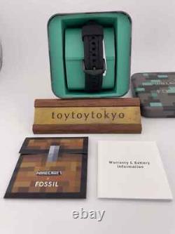 Montre chronographe Deepslate en édition limitée Minecraft x Fossil LE1205 noire NEUVE