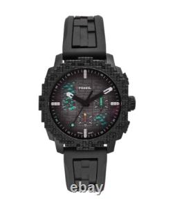 Montre chronographe Deepslate en édition limitée Minecraft x Fossil LE1205 noire NEUVE