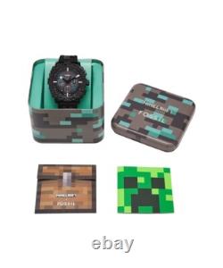 Montre chronographe Deepslate en édition limitée Minecraft x Fossil LE1205 noire NEUVE