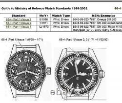 Montre de plongée automatique militaire à motif MWC des années 1970 Édition limitée à 250 pièces