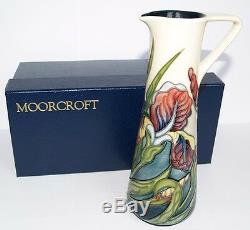 Moorcroft 24cm Grand Jug Boîte De Conception Iris MCC Ltd 1 Étoile, 1996 Rachel Bishop