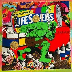 Mr Clever Art Hulk Au Travail Superhero Urbain Pop Art Contemporain Street Art Déco
