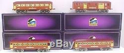 Mth 10-1175 Standard Gauge Ives Transition 4 Pièces De Voitures De Tourisme Set Ln / Box