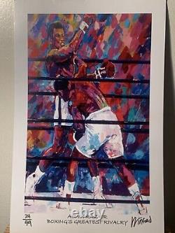 Muhammad Ali et Frazier Lithographie en Édition Limitée Signée & #24/99 Était 995$