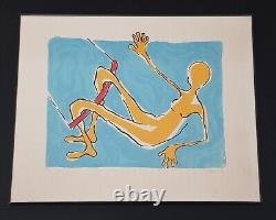 Nancy Willis Édition Limitée Rare Sérigraphie 'Flying Trapeze' C1988 2/18