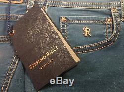 Nouveau Stefano Ricci W32 Édition Limitée Jeans De Luxe Avec Patch Dragon