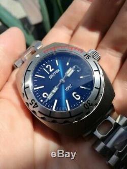 Nouveau Vostok Amphibia 1967 Blue Diver Watch Édition Limitée 500 Pièces