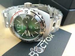 Nouveau Vostok Amphibia 1967 Green Diver Watch Édition Limitée 500 Pièces