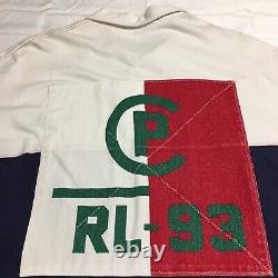 Og 90 Vtg Polo Ralph Lauren Cp93 Colorblock Rugby Shirt Mens Grand Salut Tech 92