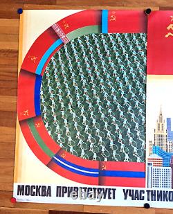 Original Triptych Sport Poster/bannière/soviet Olympique/ Valeur Industrielle/8640in