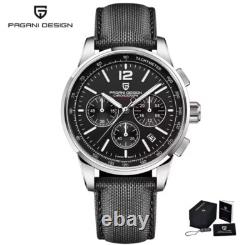 PAGANI DESIGN 2024 Nouvelles Montres de Luxe Décontractées pour Hommes Quartz VK63 Saphir Noir