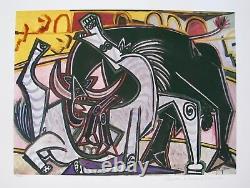 Pablo Picasso Bullfight Estate Signé Et Estampé Edition Limitée Giclee 20 X 26