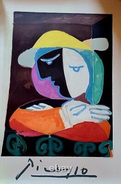 Picasso 'Femme au balcon' Collection Marina Lithographie 1983 Édition limitée rare de 1000 exemplaires