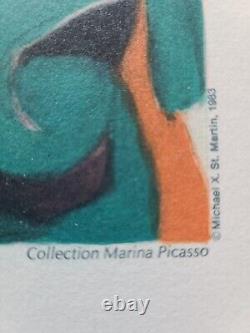 Picasso 'Femme au balcon' Collection Marina Lithographie 1983 Édition limitée rare de 1000 exemplaires