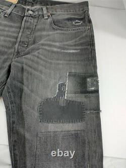Polo Ralph Lauren Limited Edition Varick Slim Destressed Patch Jeans Nouveau 32 X 32