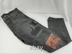 Polo Ralph Lauren Limited Edition Varick Slim Destressed Patch Jeans Nouveau 32 X 32