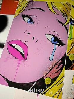 Pop Street Art Face Pink Imprimé Par Chris Boyle Crying Femmes 13/25