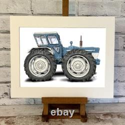 Profil du tracteur County Super 6 monté ou encadré - Impression artistique unique FudgyDraws