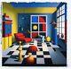 RÊverie De Mondrian : Impression Fine D'art Abstrait Surréalisme Pop Mr Clever Art Labs 1/1
