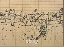 Rare MAURICE BRIANCHON (1899-1979) lithographie signée en édition limitée At the Races 30/100