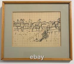 Rare MAURICE BRIANCHON (1899-1979) lithographie signée en édition limitée At the Races 30/100