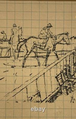 Rare MAURICE BRIANCHON (1899-1979) lithographie signée en édition limitée At the Races 30/100