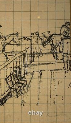 Rare MAURICE BRIANCHON (1899-1979) lithographie signée en édition limitée At the Races 30/100