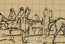 Rare MAURICE BRIANCHON (1899-1979) lithographie signée en édition limitée At the Races 30/100