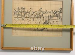 Rare MAURICE BRIANCHON (1899-1979) lithographie signée en édition limitée At the Races 30/100