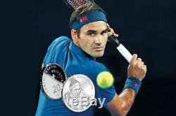 Rare Roger Federer Silbermünze Argent Monnaie Pièce Edition Limitée 2020 D 'argent À
