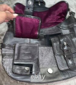 Sac à bandoulière Coach Legacy en cuir assemblé édition limitée couleur gris