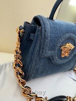 Sac fourre-tout Versace Small La Medusa bleu édition limitée pièce rare