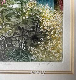 Sally Winter: Gravure originale rare des années 1990, Fenêtres du jardin de Monet 135/150